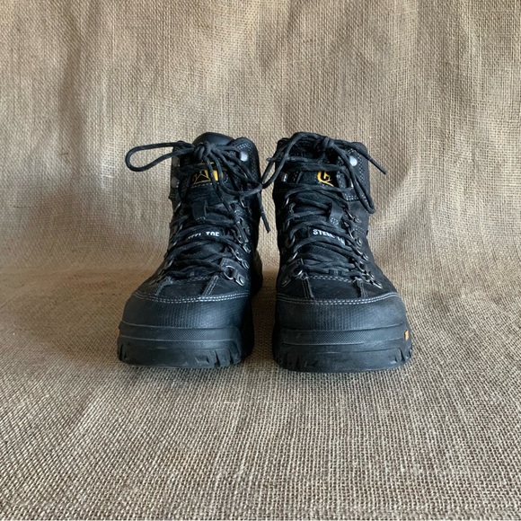 CAT CATAPILLAR Men’s Black Leather Steel Toe Work Boots Men’s 10.5 - Picture 2 of 15